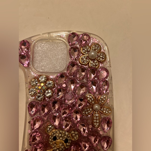 iPhone 13 Full Pink Diamond Rhinestones Bag Style Phone Case NWT - Picture 4 of 7